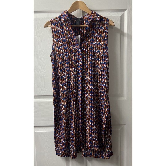 Grace Elements Beach Coverup Copacabana Womens Small Side Slits Button Up Collar - Picture 2 of 11